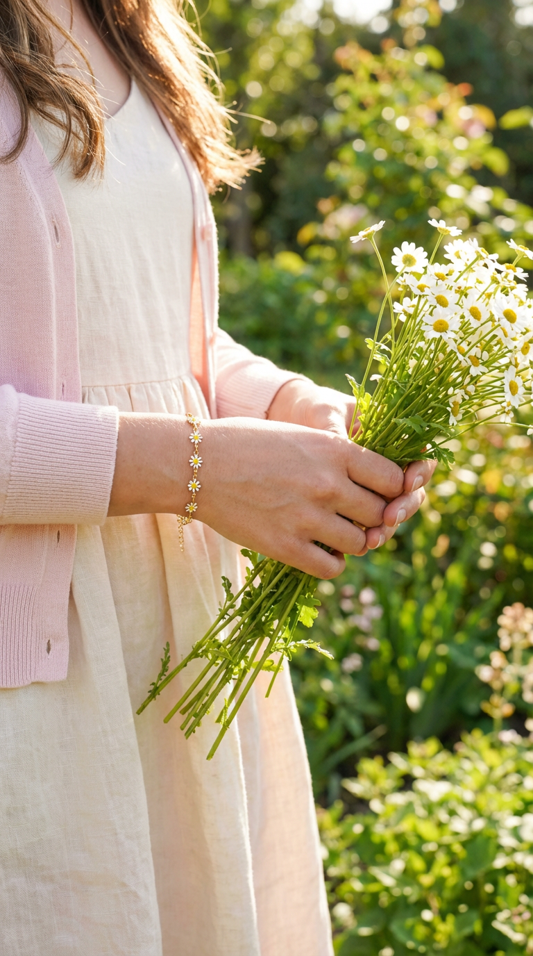 Daisy Flower Bracelet